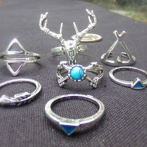 7pc Boho Ring Set
